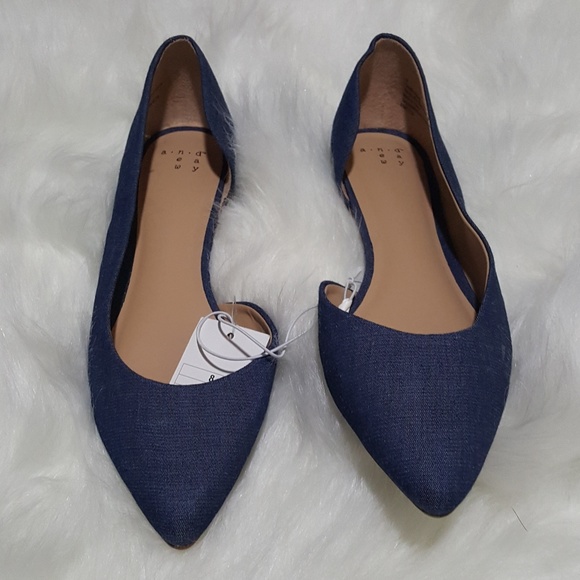 a new day Shoes - Navy Blue Slip on Flats